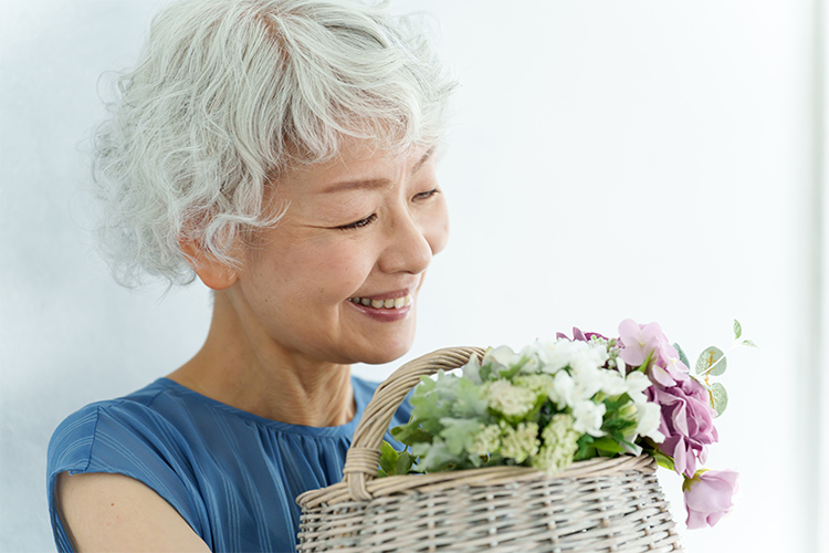 認知機能向上のためのお花で脳トレ